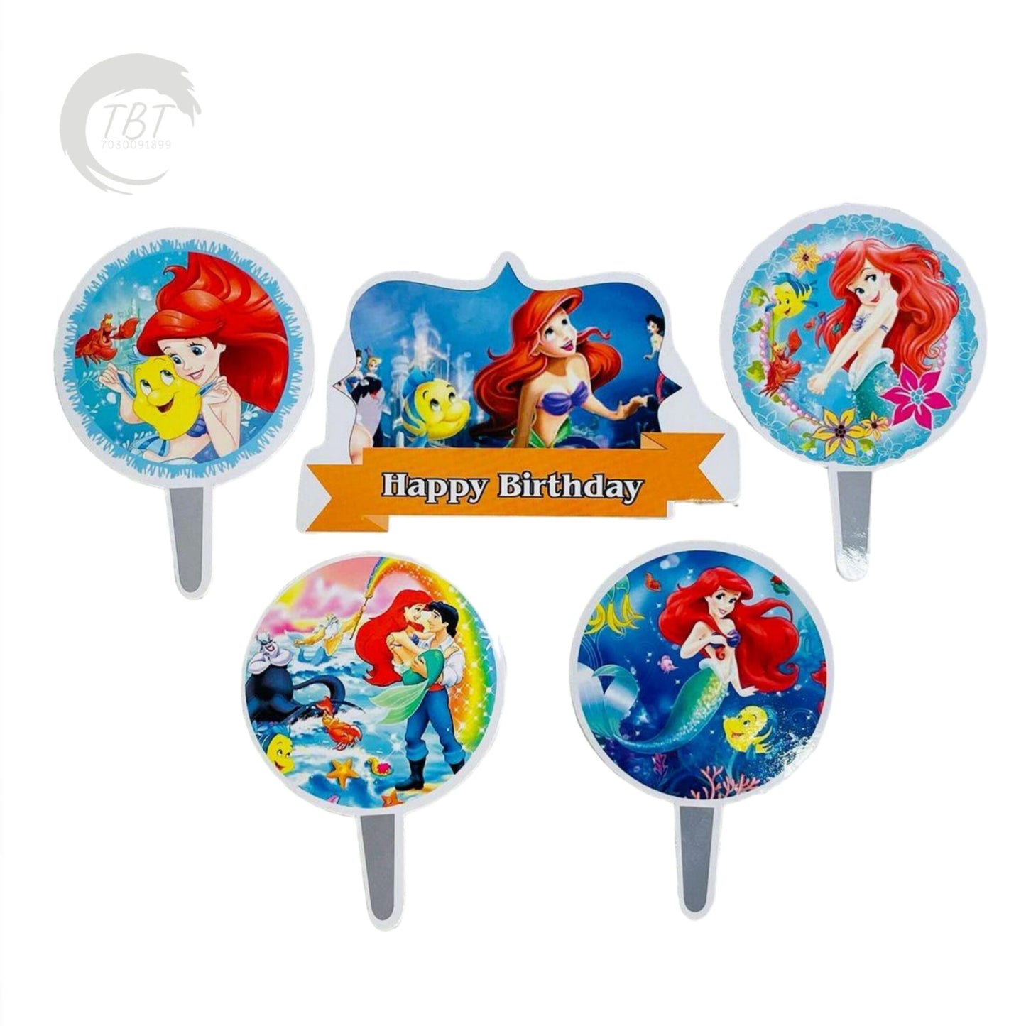 Mermaid Paper Theme Topper Set