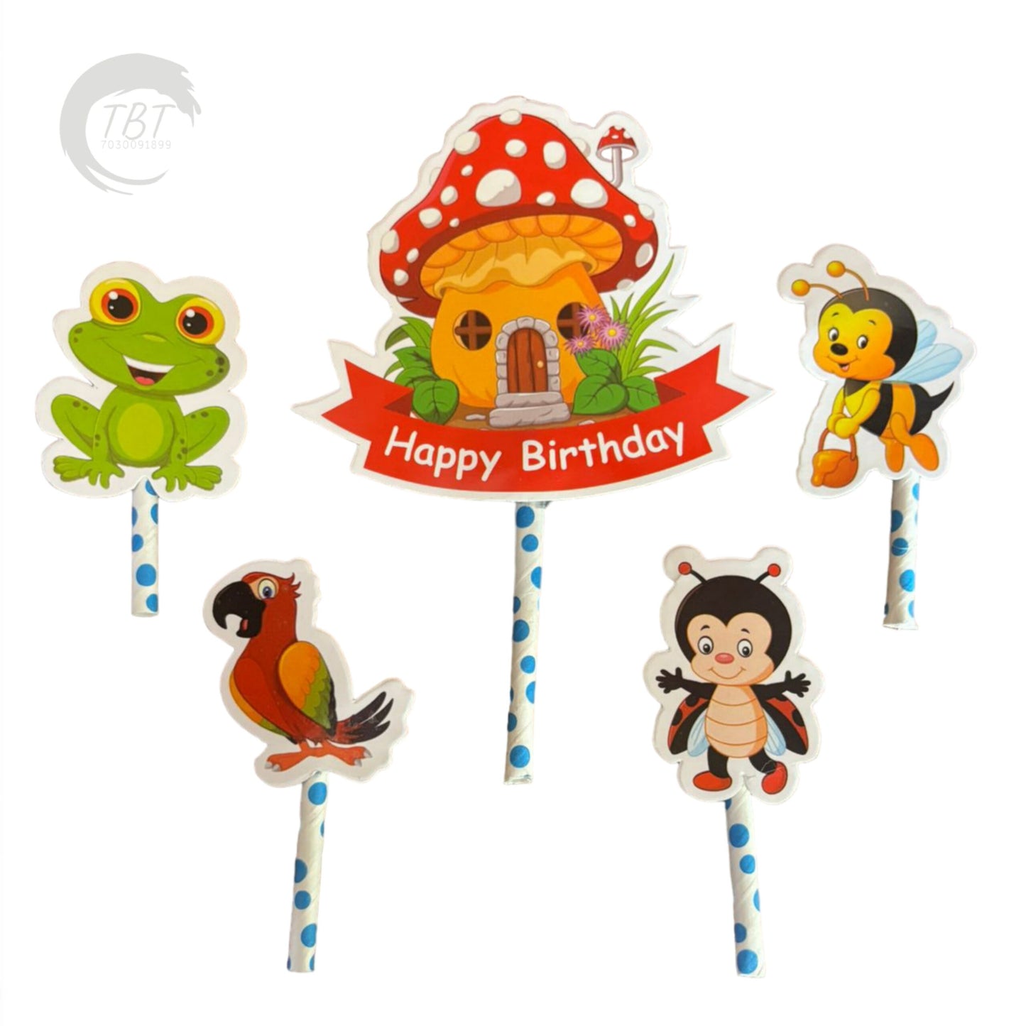 Jungle Creatures Paper Theme Topper Set