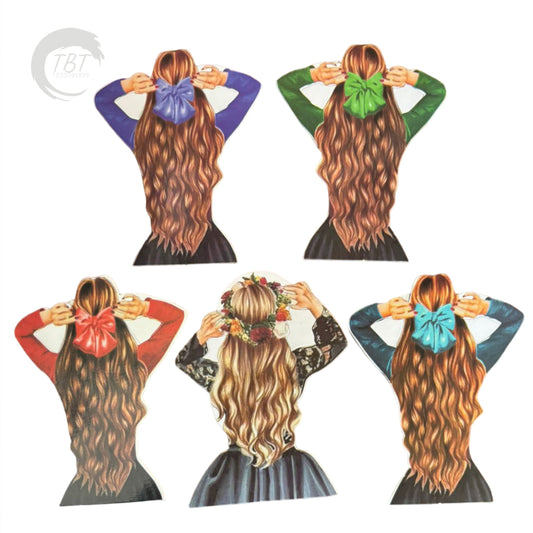 Back Lady Paper Theme Topper Set