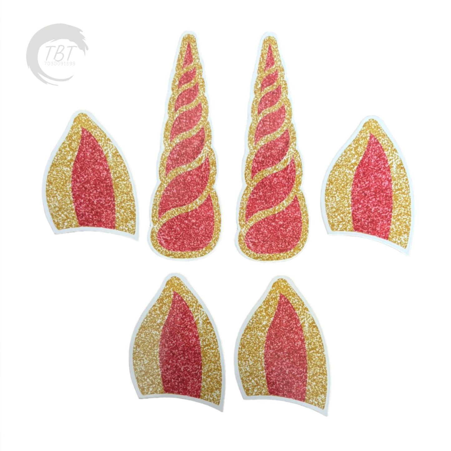Unicorn Horn Paper Theme Topper Set - Pink