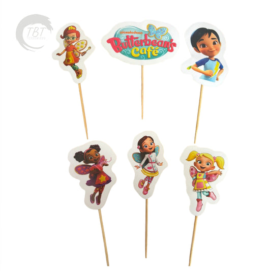 Butterbean's Cafe Paper Theme Topper Set