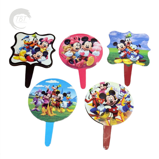 Mickey Mouse Paper Theme Cupcake Topper [ Set Of 20 Piece ]