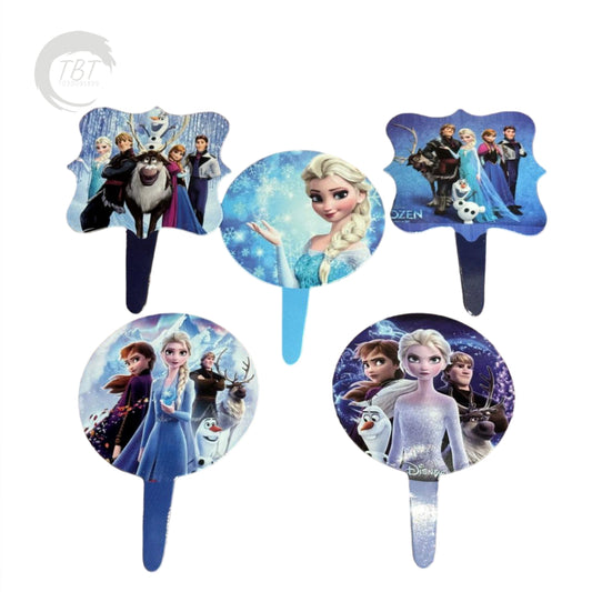 Frozen Paper Theme Cupcake Topper [ Set Of 20 Piece ]