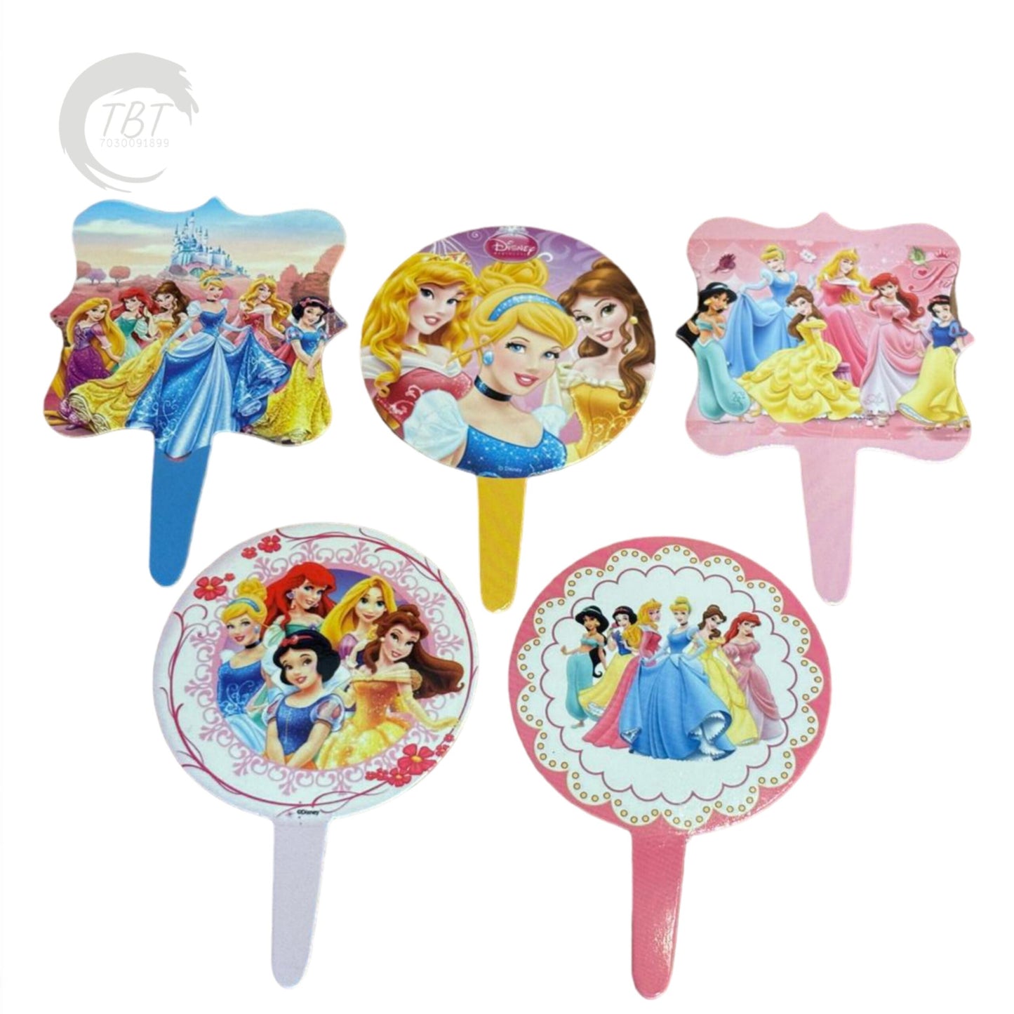 Disney Princess Paper Theme CupcakeTopper [ Set Of 20 Piece ]