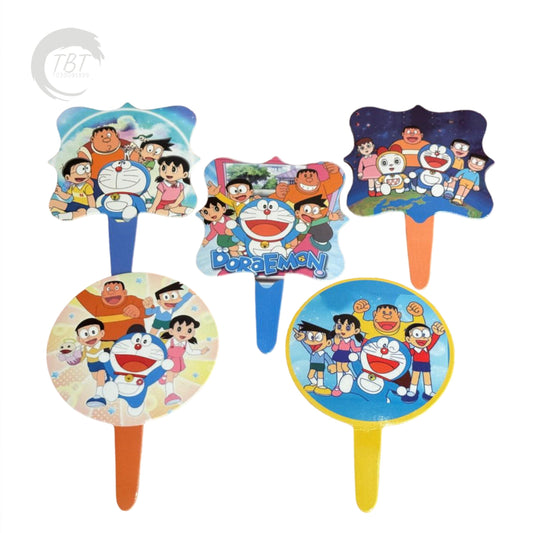 Doraemon Paper Theme Cupcake Topper [ Set Of 20 Piece ]