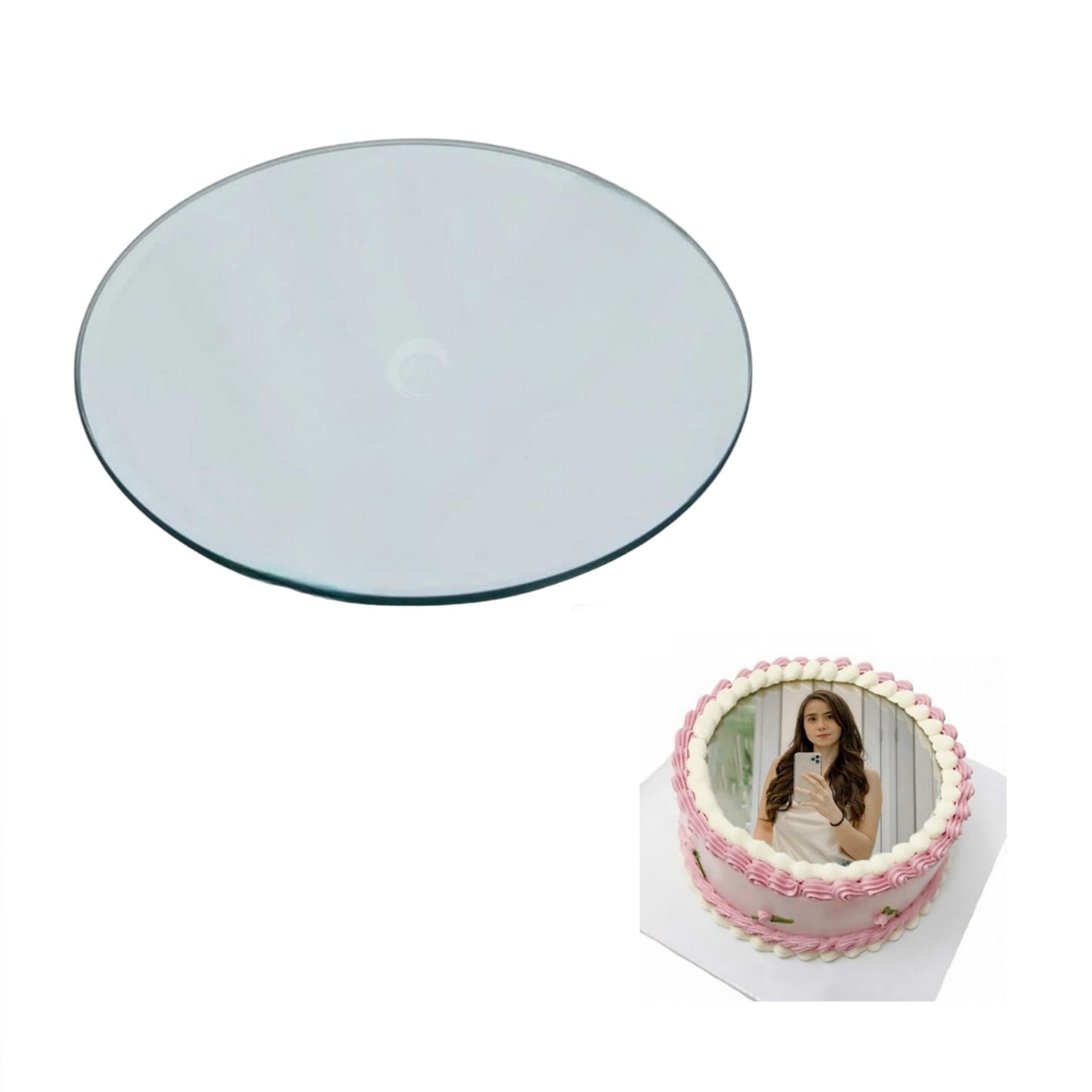 Acrylic Round Selfie Mirror 7 Inch