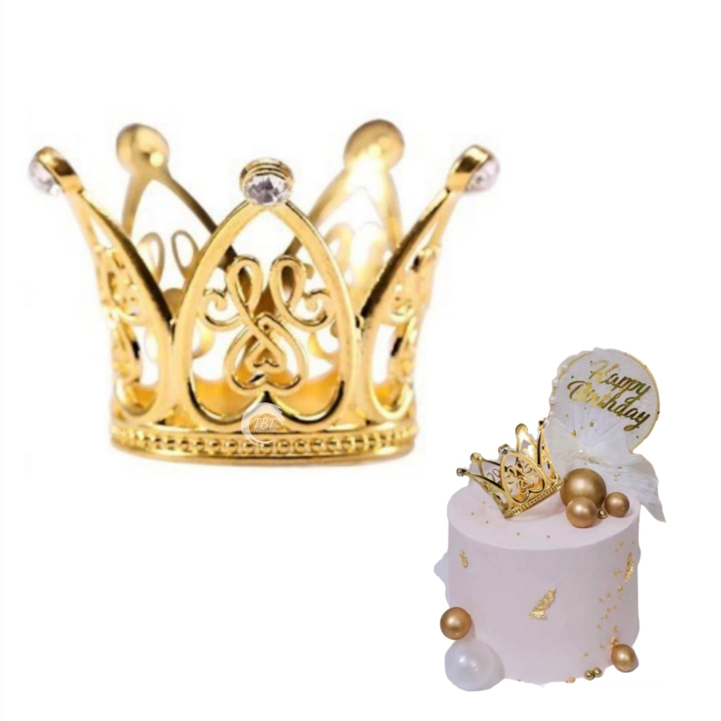 Golden Mini Cake Crown #1