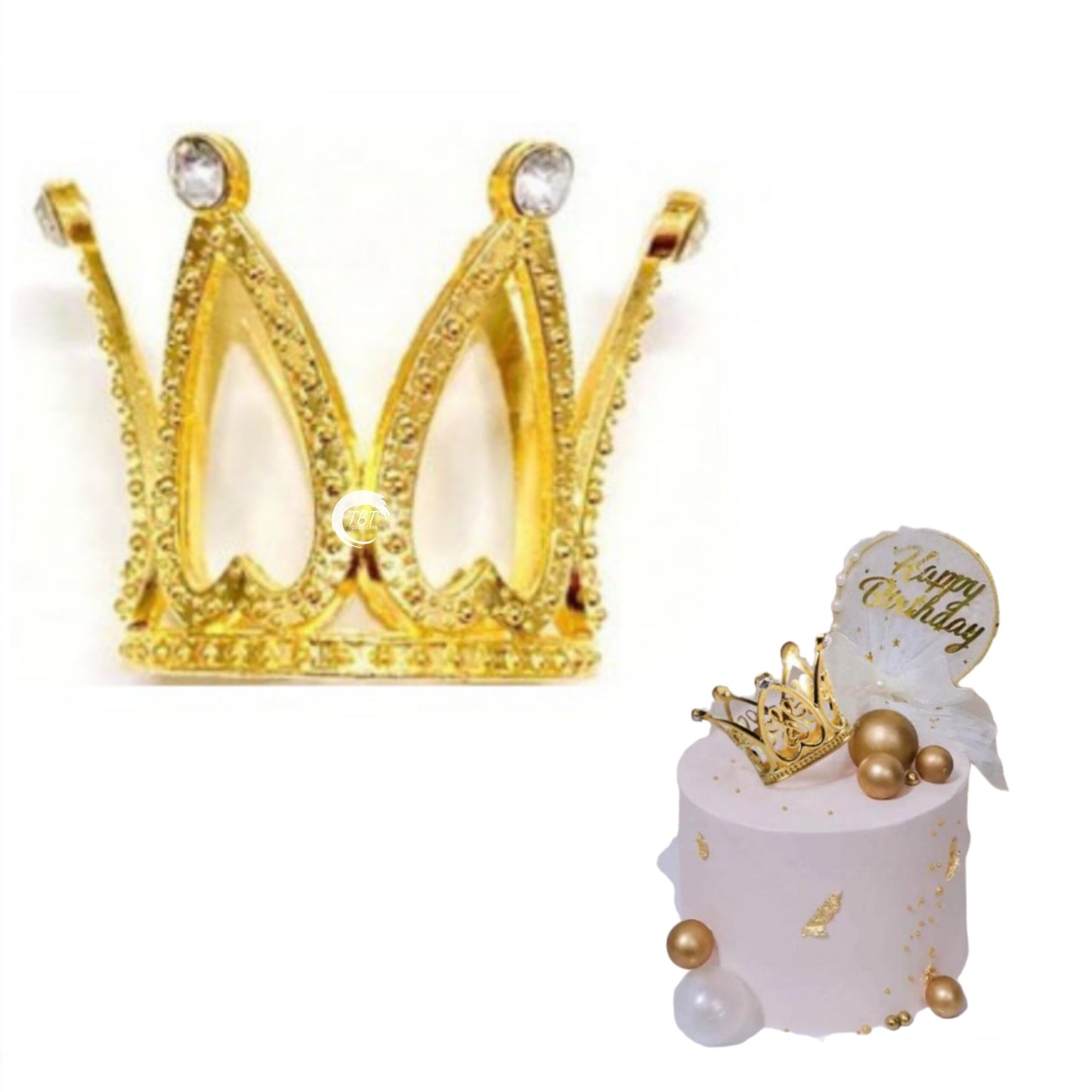 Golden Mini Cake Crown #2