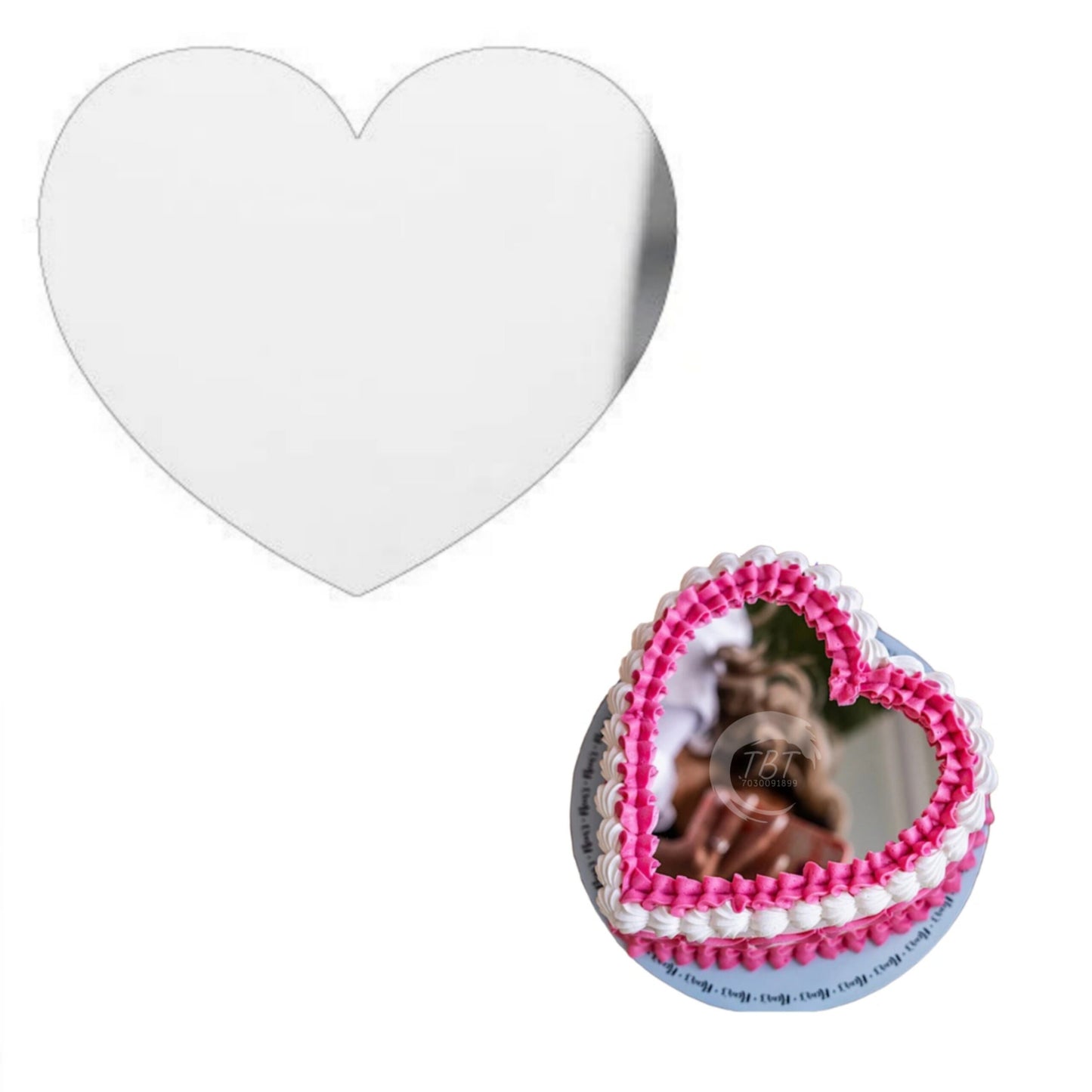 Acrylic Heart Selfie Mirror 4 Inch