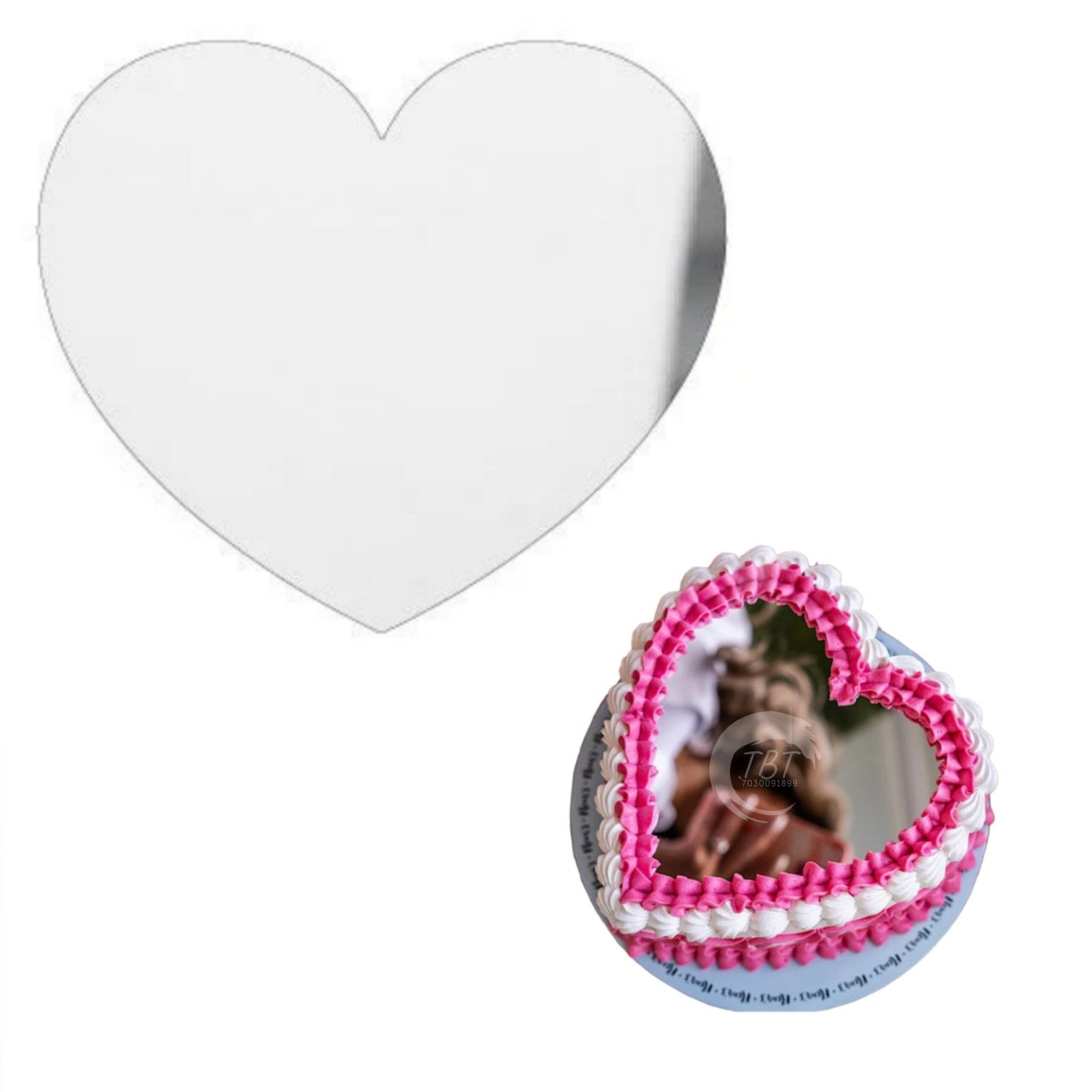 Acrylic Heart Selfie Mirror 5 Inch