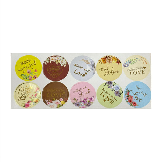 Maid With Love Round Sticker Sheet