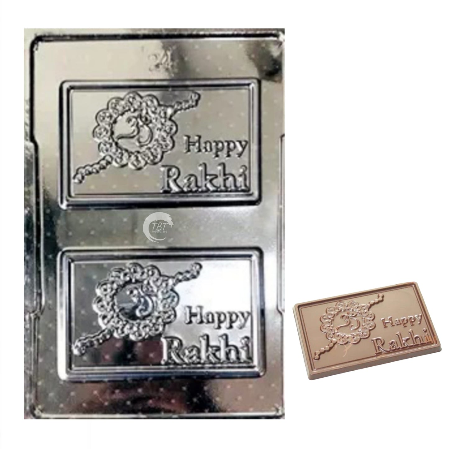 Happy Rakshabandhan PVC Chocolate Big Bar Mold
