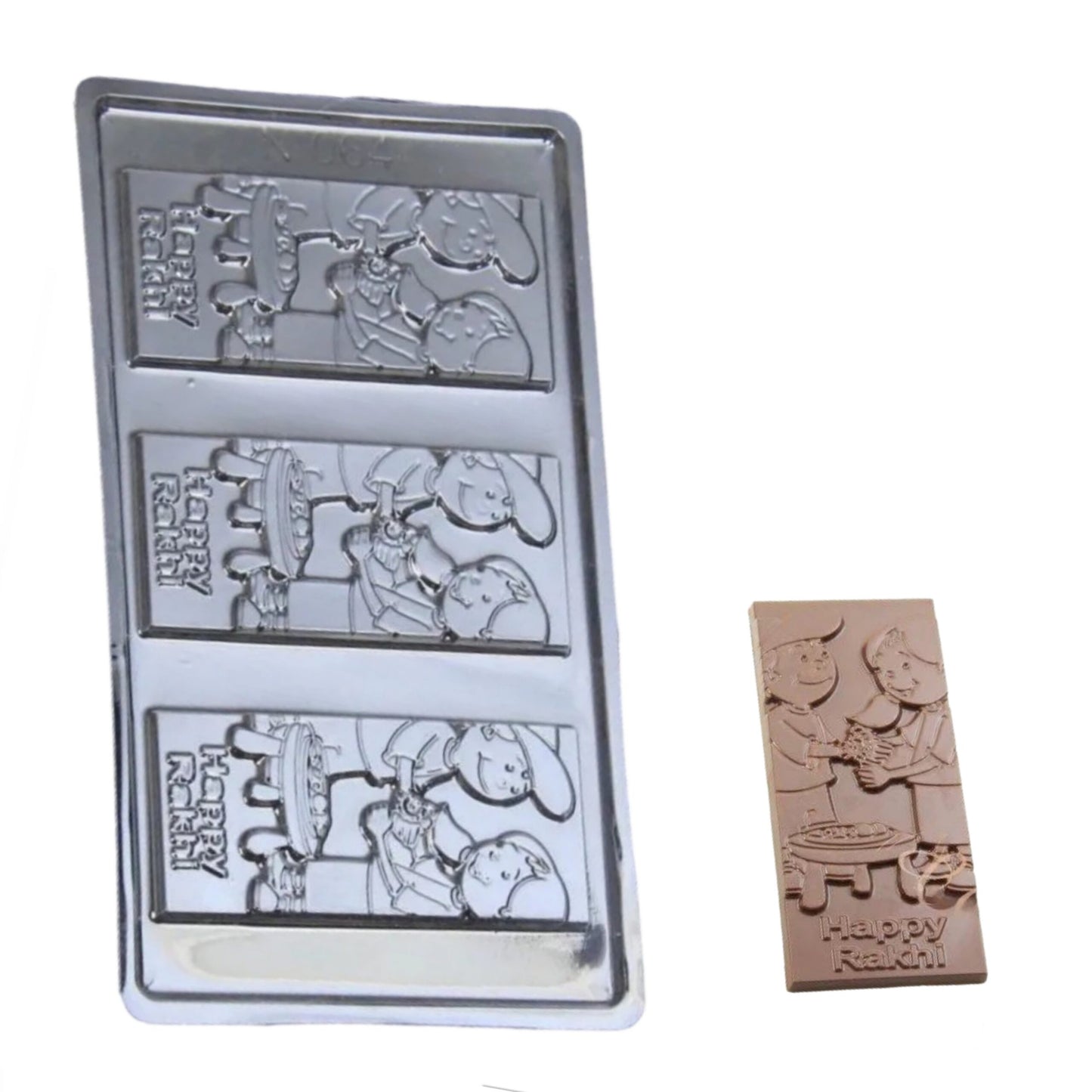 Happy Rakshabandhan English PVC Chocolate Bar Mold