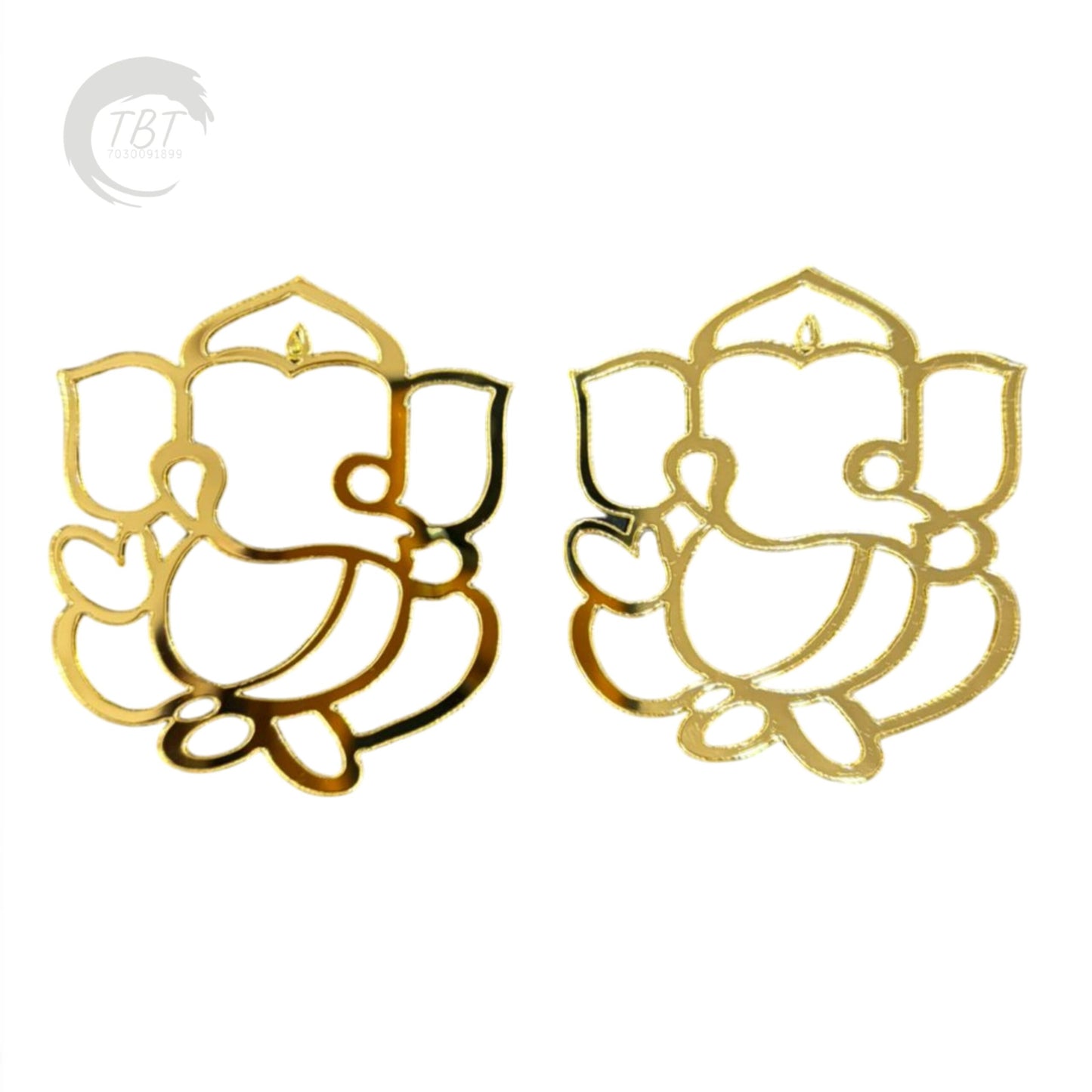 Ganesh Chaturthi Ganpati Acrylic Sticker 2Pcs