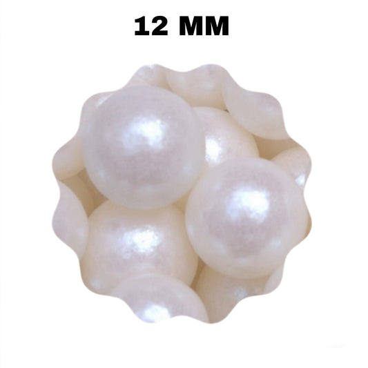 Edible White Pearl Sugar Ball Sprinkles 12MM