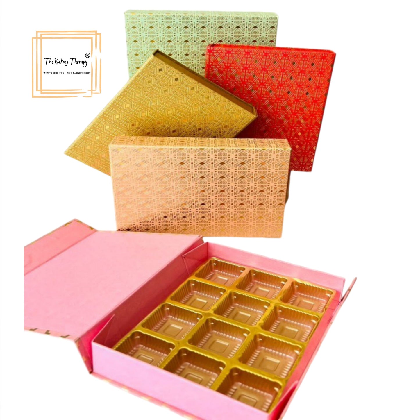 12 Cavity Foldable Rigid Chocolate Box With Magnetic Flap #2
