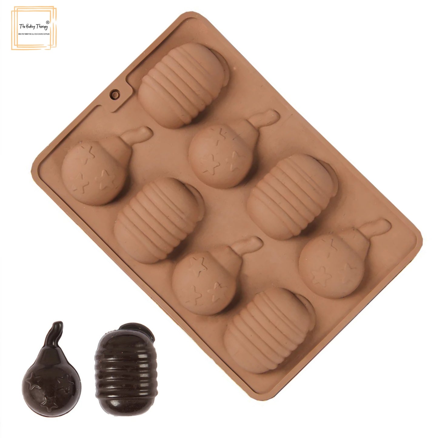 8 Cavity Anar And Sutli Rassi Bomb Shape Mold Silicone Chocolate Mold