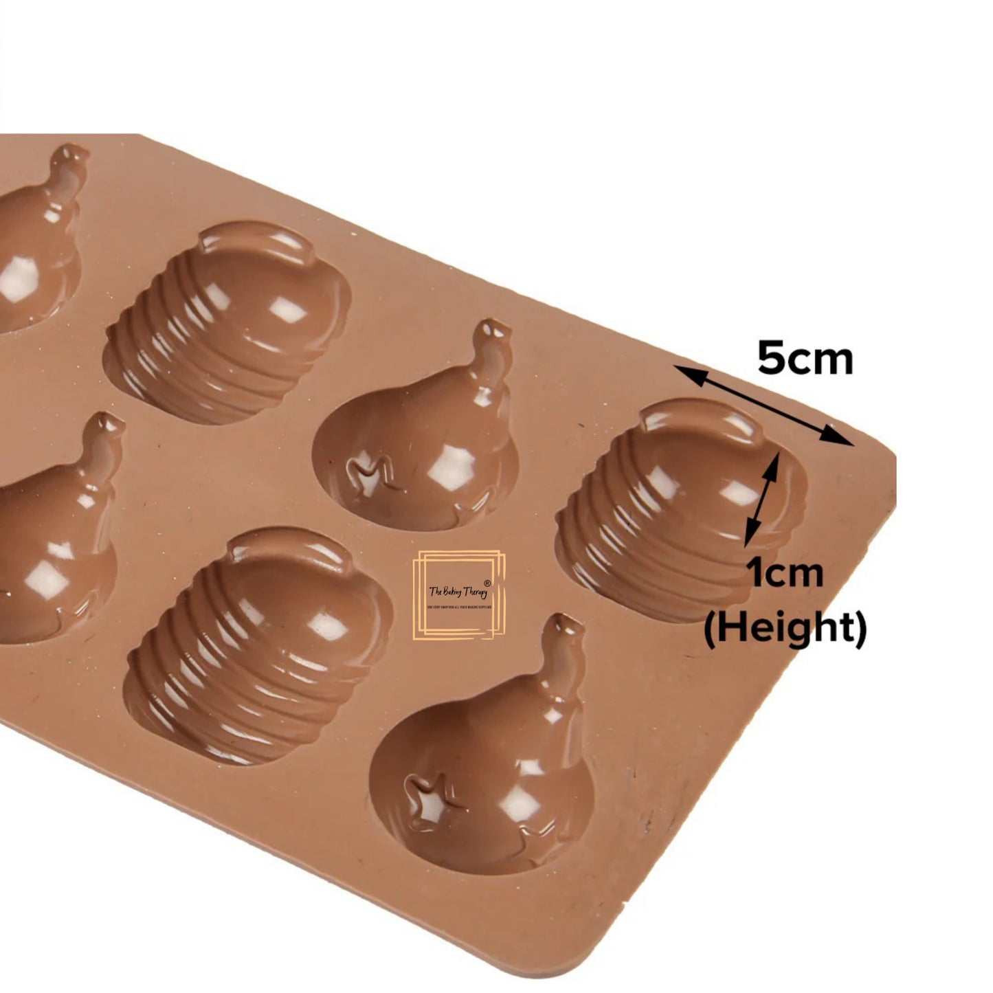 8 Cavity Anar And Sutli Rassi Bomb Shape Mold Silicone Chocolate Mold