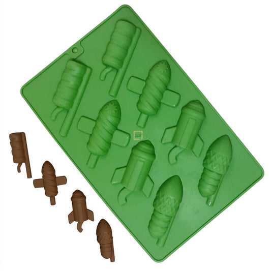 8 Cavity Flying Rocket Shape Diwali Cracker Silicone Mold