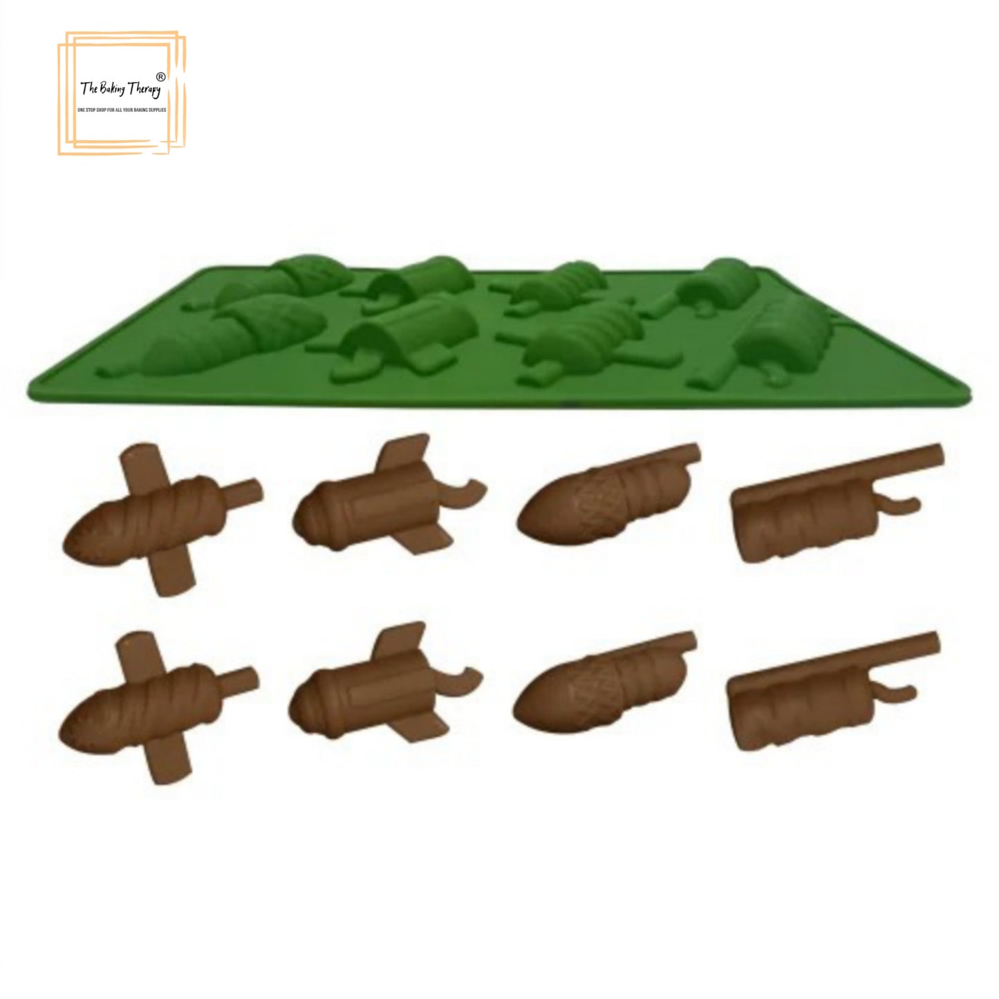 8 Cavity Flying Rocket Shape Diwali Cracker Silicone Mold