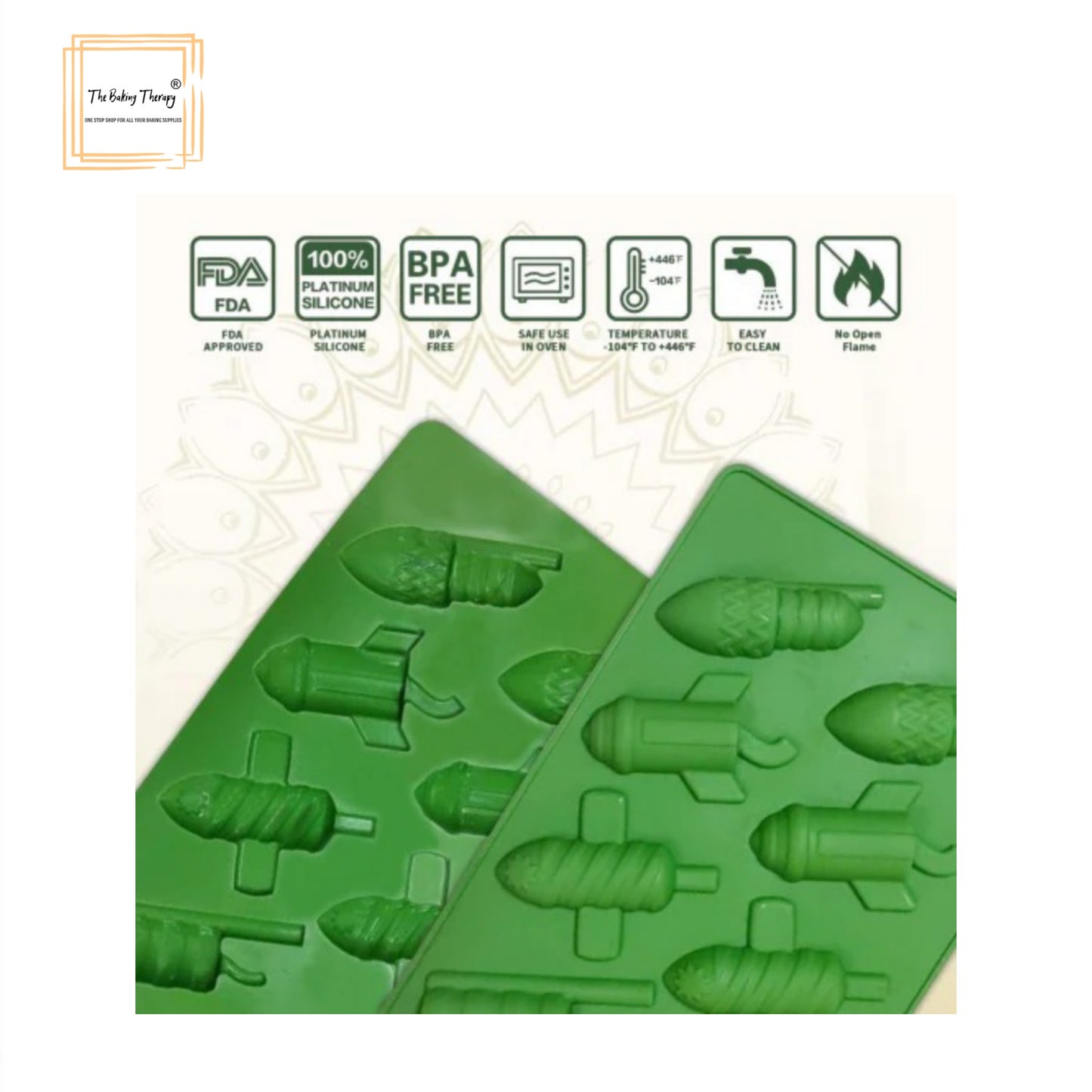 8 Cavity Flying Rocket Shape Diwali Cracker Silicone Mold