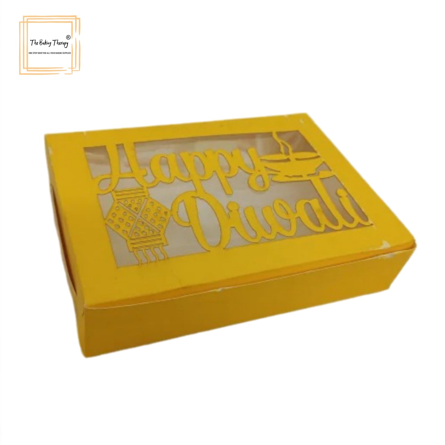 Happy Diwali Laser Cut Box (12 Cavity) Without Cavity