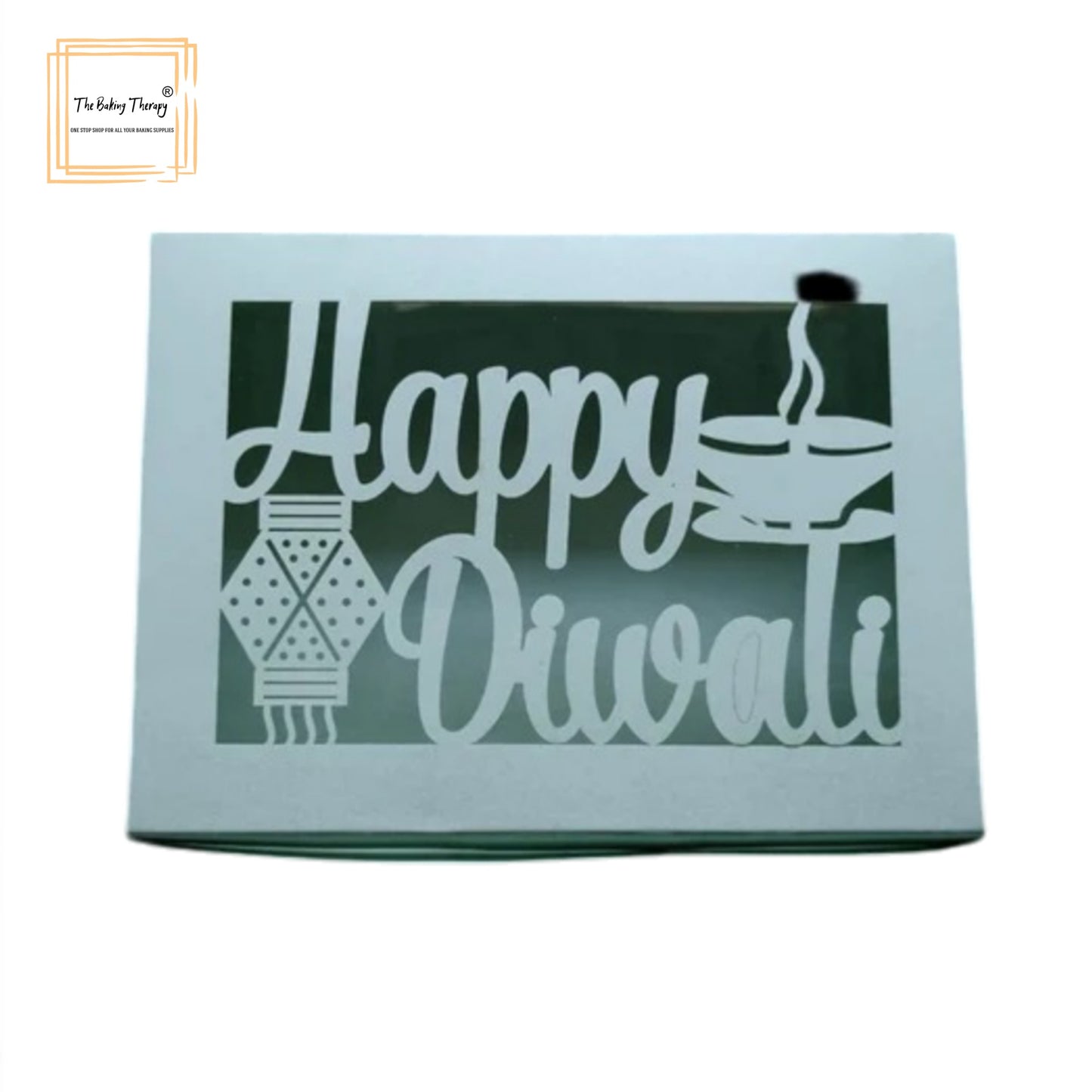 Happy Diwali Laser Cut Box (12 Cavity) Without Cavity