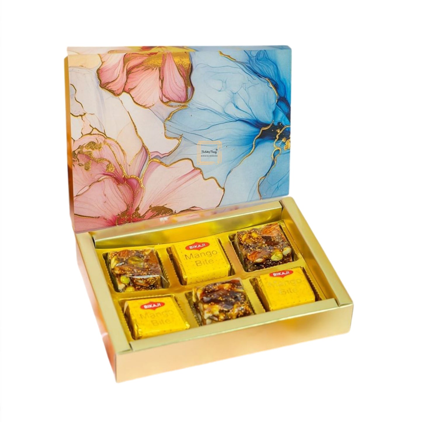 6 Cavity Hard Floral Chocolate Box Without Cavity - #1
