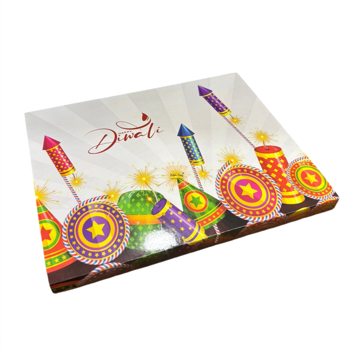 Happy Diwali Chocolate Crackers Packing Ethnic Sweet Delights Gift Box