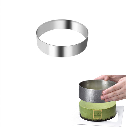 Round Stainless Steel Cake Ring 6x2 Inch