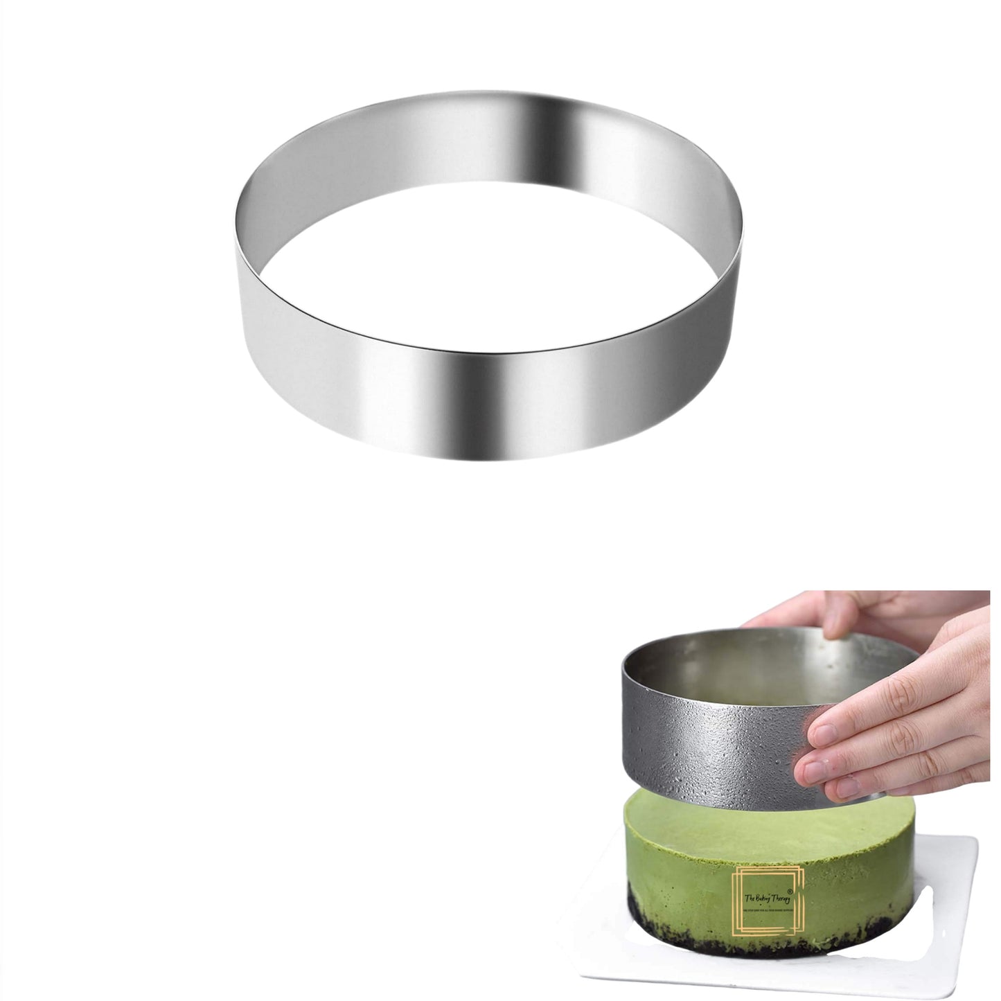 Round Stainless Steel Cake Ring 7x2 Inch