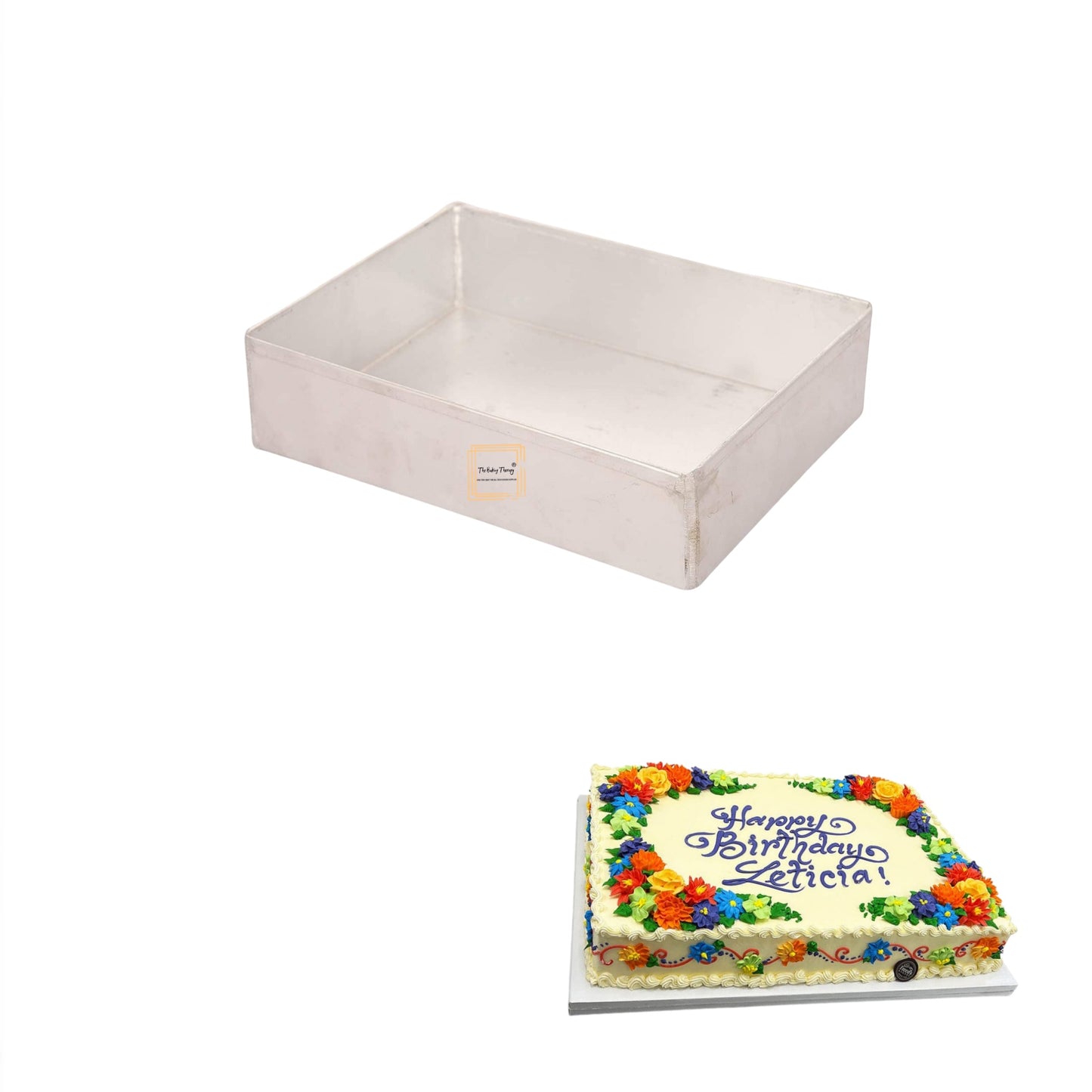 Aluminum Rectangle Cake Tin Baking Tray Cake Mold 7x5x2.5 Inch