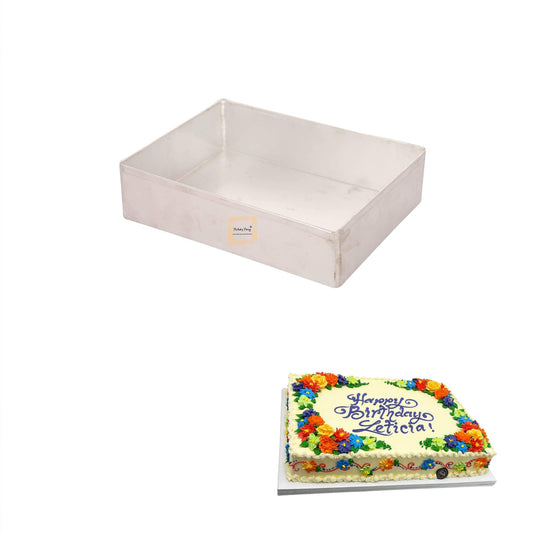 Aluminum Rectangle Cake Tin Baking Tray Cake Mold 7x5x2.5 Inch