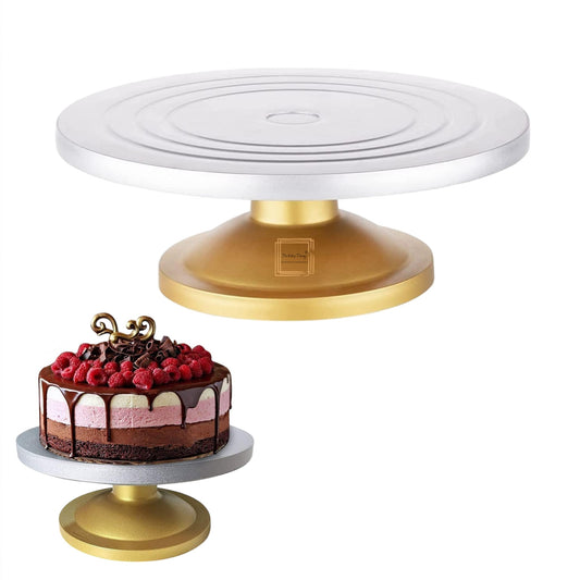 Heavy Quality Rotating Golden Silver fiber Cake Turntable 30cm