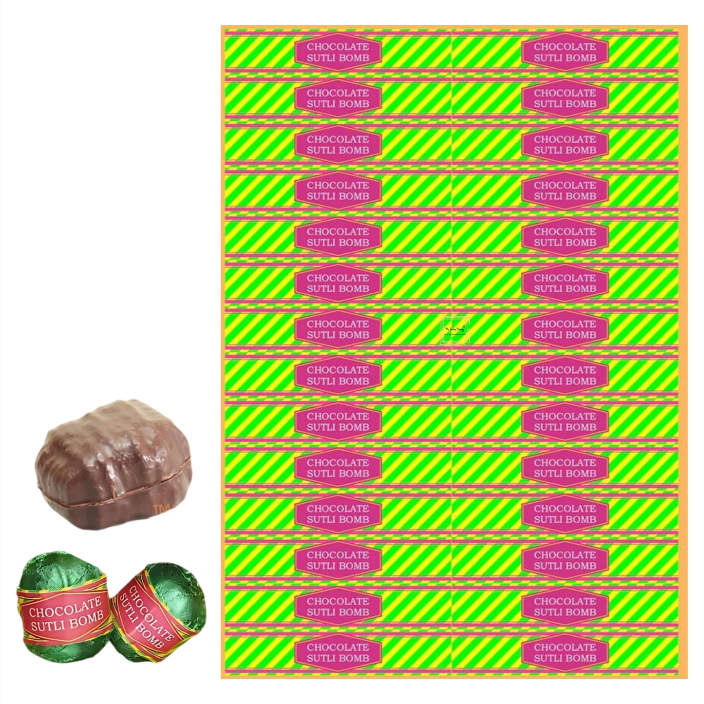 Diwali Cracker Bomb Chocolate Stickers