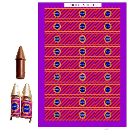Diwali Cracker Rocket Chocolate Stickers