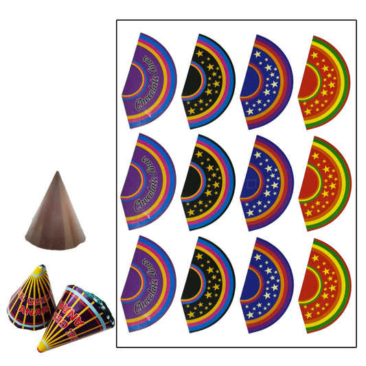 Diwali Anar Cracker Chocolate Stickers
