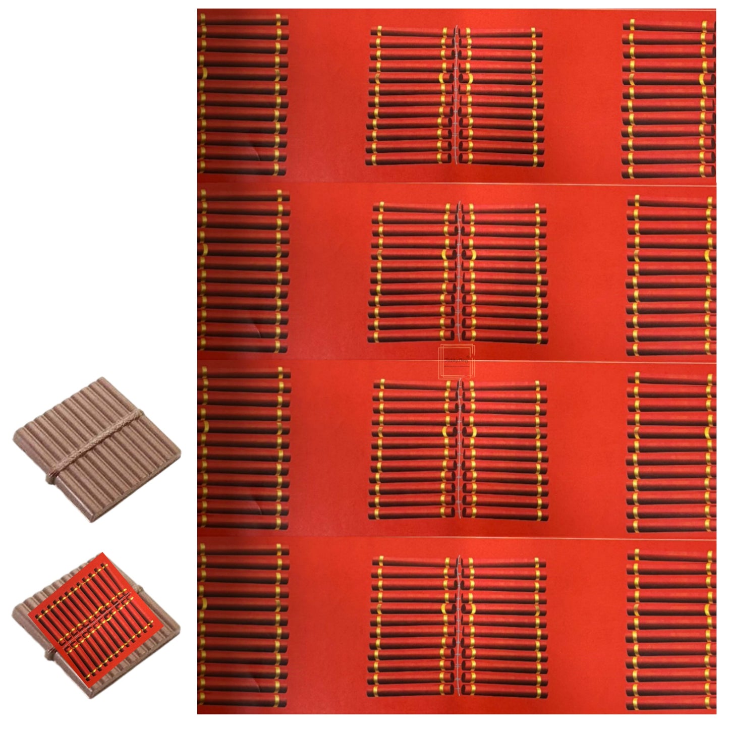 Diwali Cracker Big Ladi Bomb Chocolate Stickers
