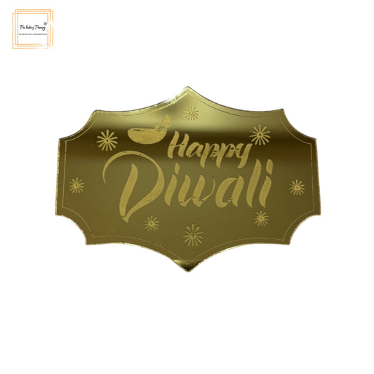 Happy Diwali Acrylic Diwali Gift Decoration Tag ( Pack Of 10 Pcs ) #5