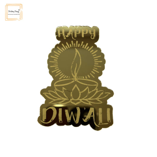 Happy Diwali Acrylic Diwali Gift Decoration Tag ( Pack Of 10 Pcs ) #3