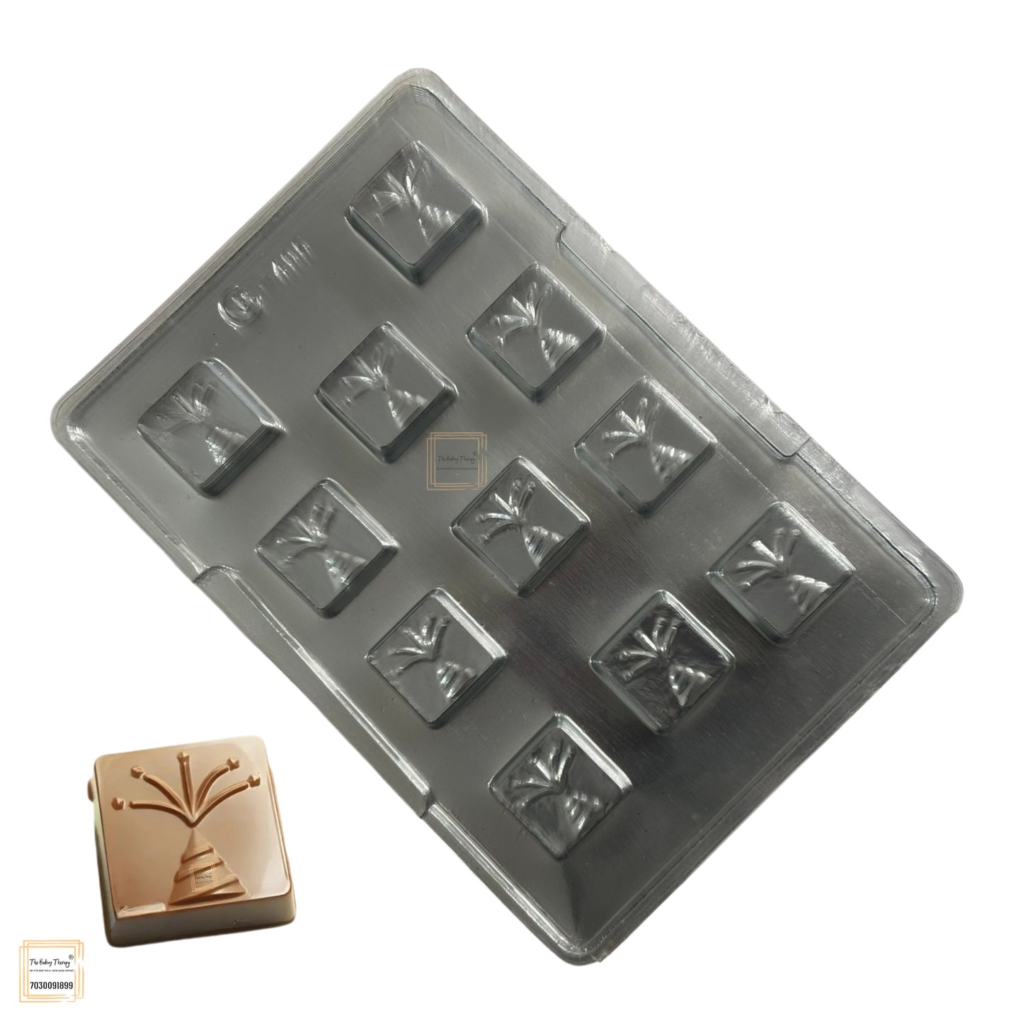 Diwali Cracker Square Anar PVC Chocolate Mold