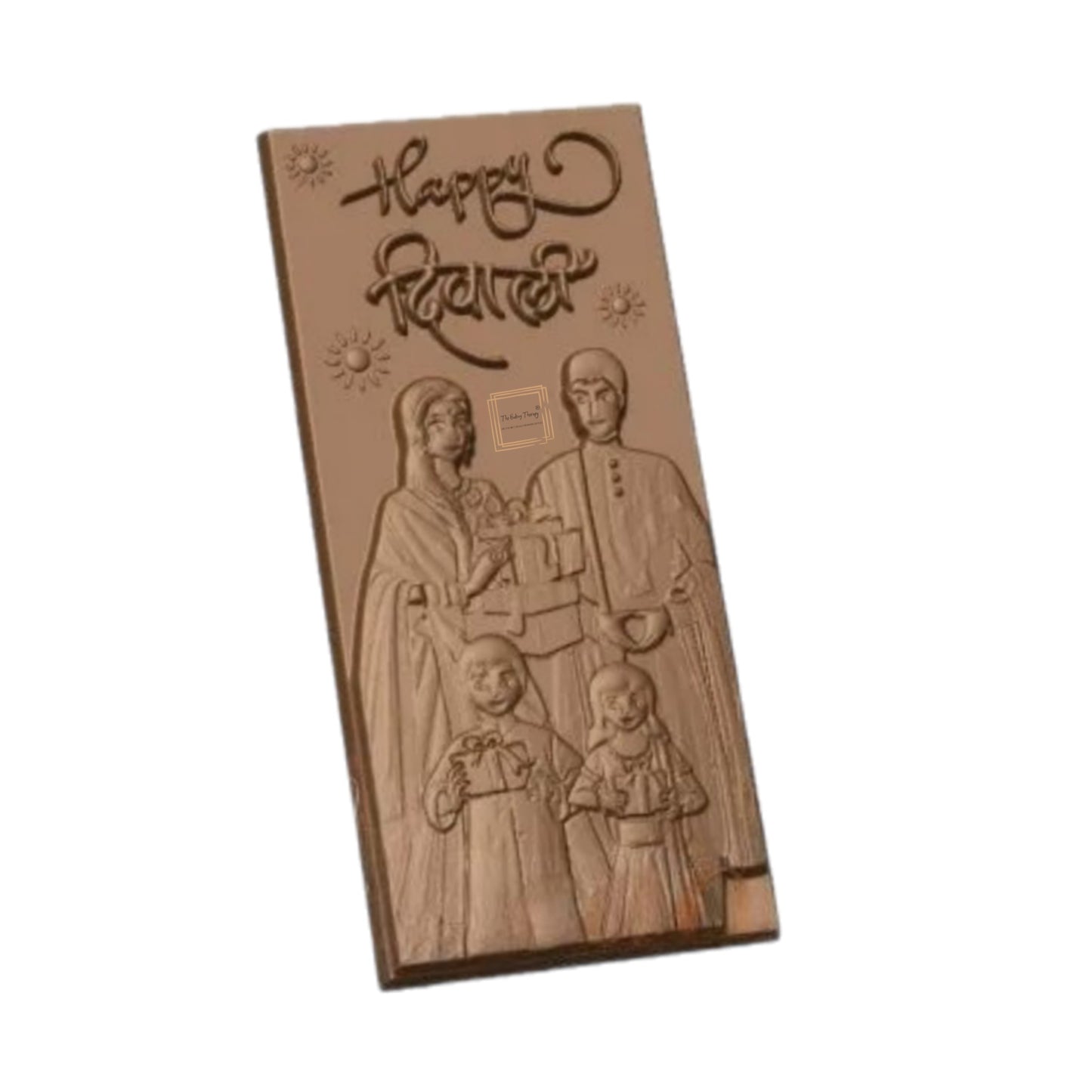 Happy Diwali Family Chocolate Bar PVC Mold