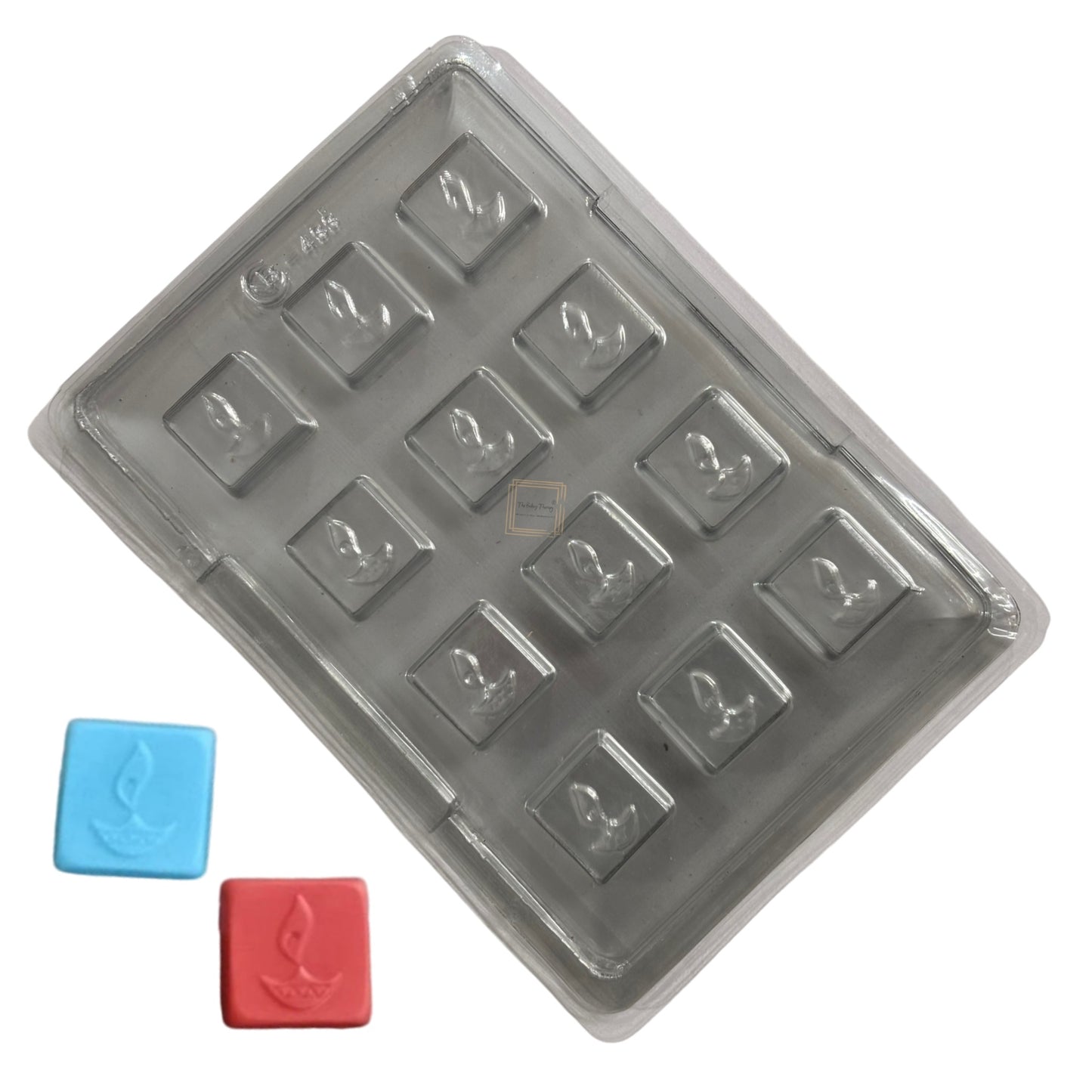 Happy Diwali Square Diya PVC Chocolate Mold