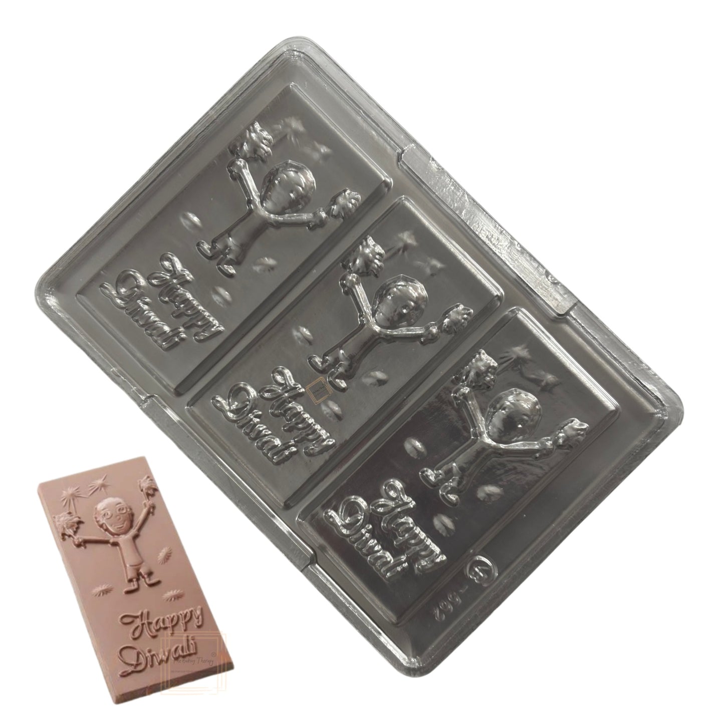 Happy Diwali Kids Chocolate Bar PVC Mold