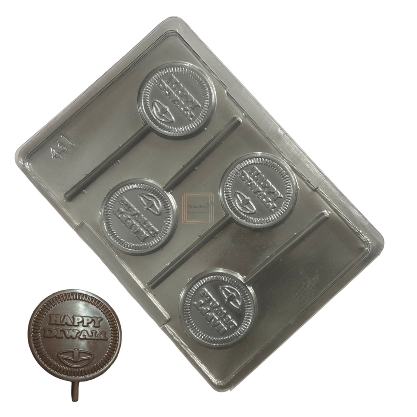 Happy Diwali Lollipop Chocolate PVC Mold