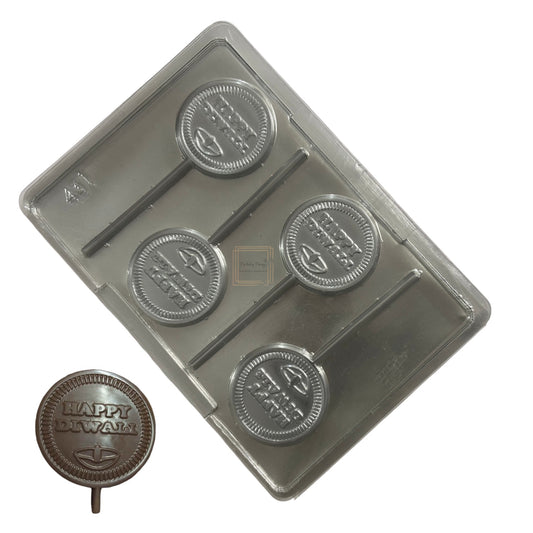 Happy Diwali Lollipop Chocolate PVC Mold