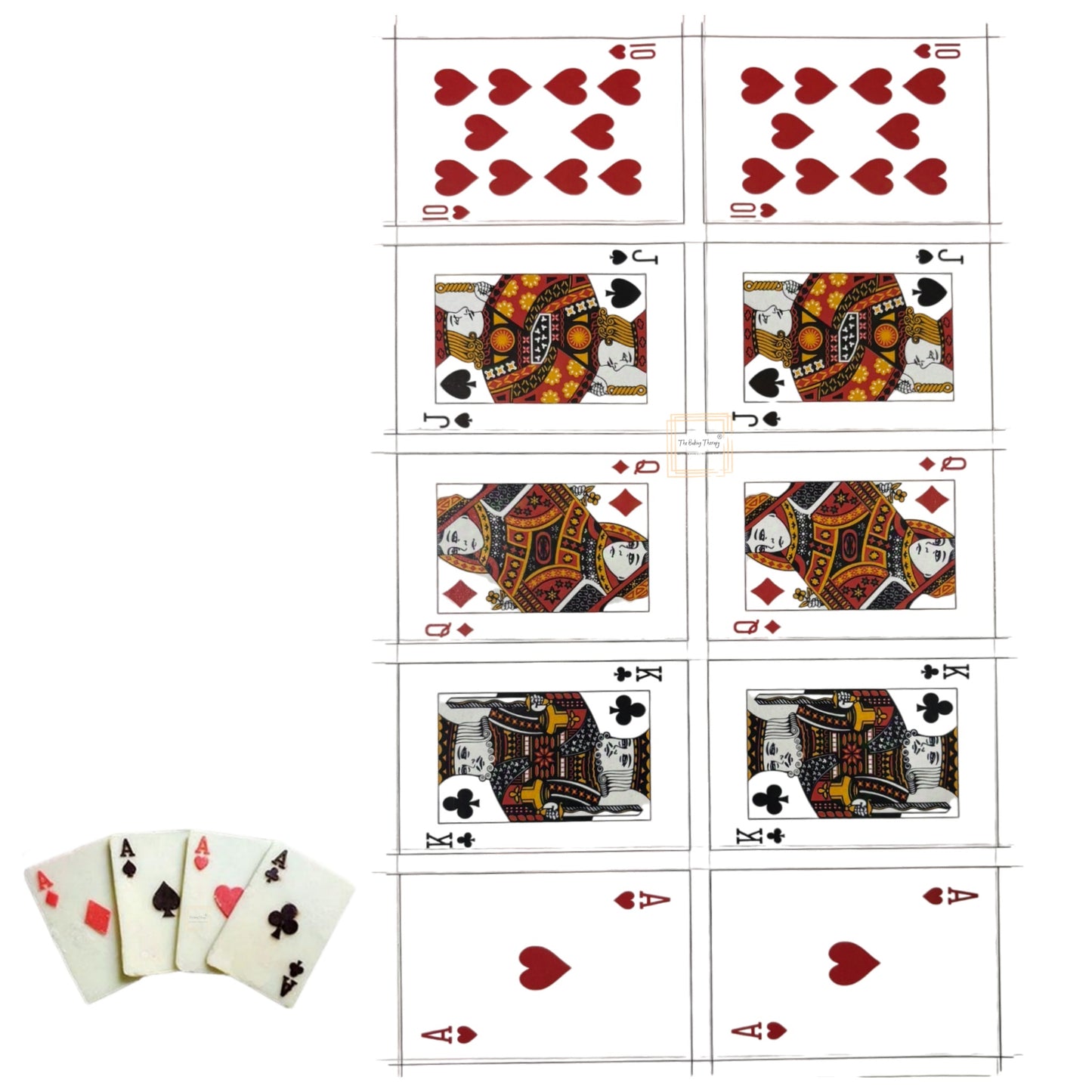 Poker Cards Chocolate Stickers