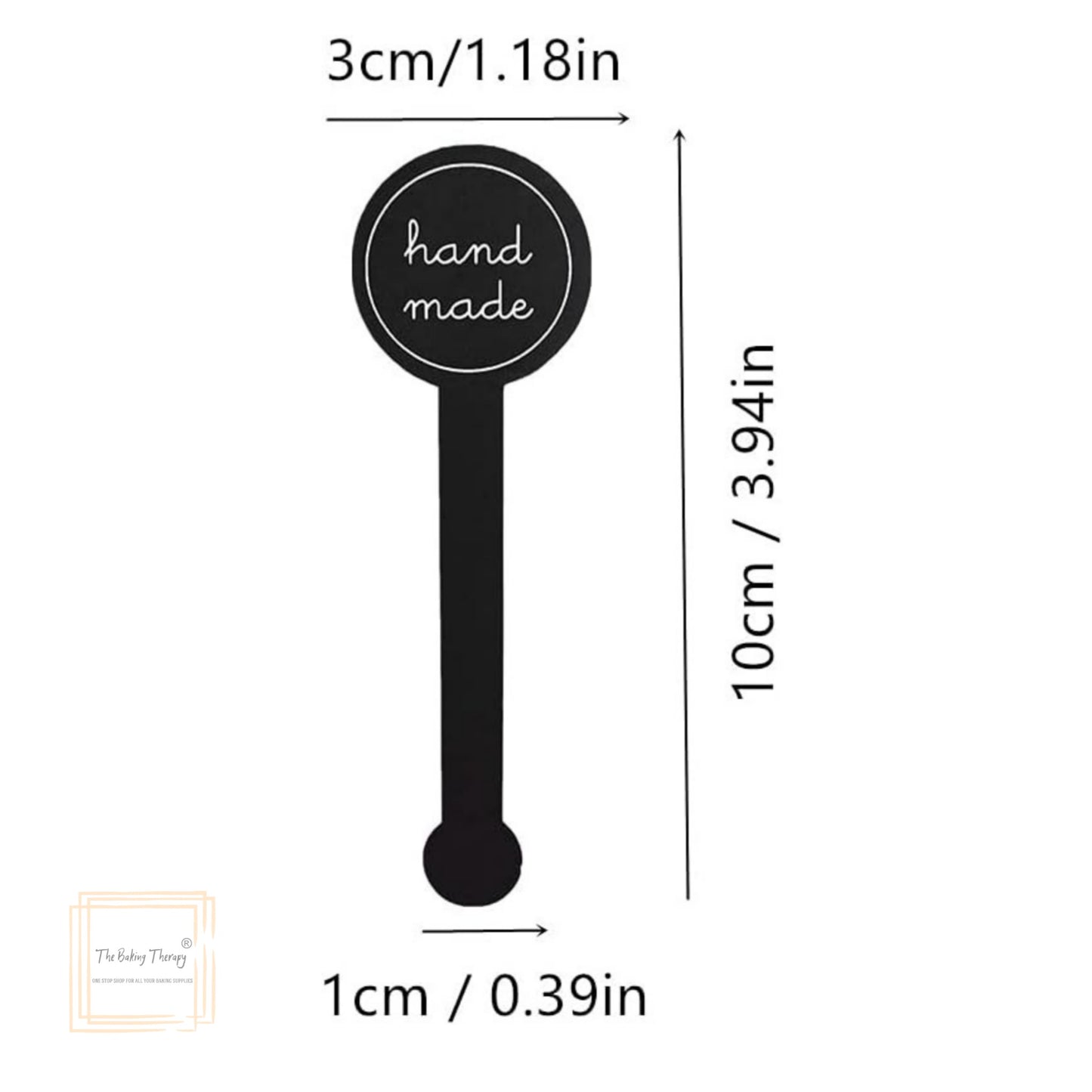 Thank You Long Stickers For Jars Cookies Hamper Cake Box Black Stickers 12 Pcs Pack