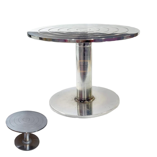 Premium Heavy Stainless Steel 360° Rotating Cake Turntable 12 Inch