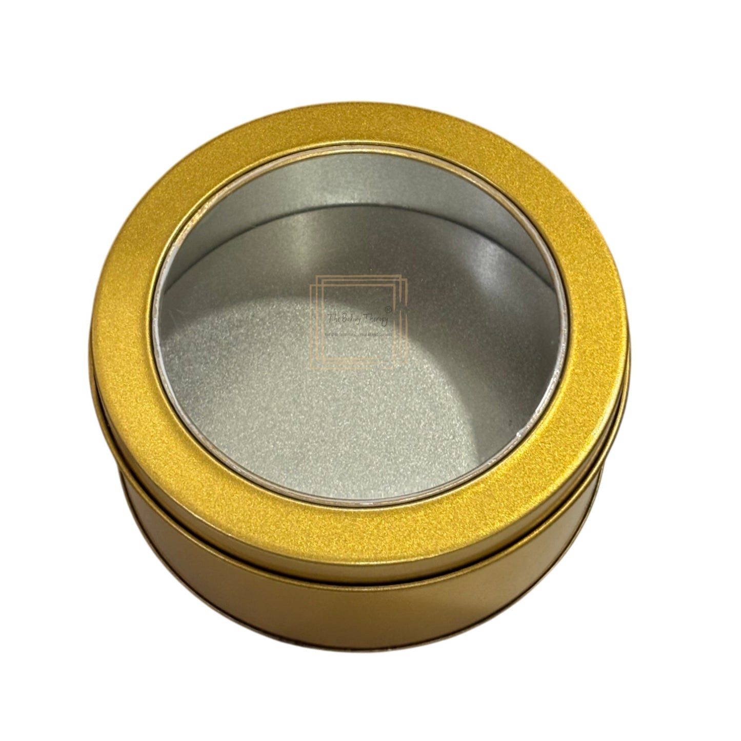 Round Golden Metal Dream Tin Window Gift Box